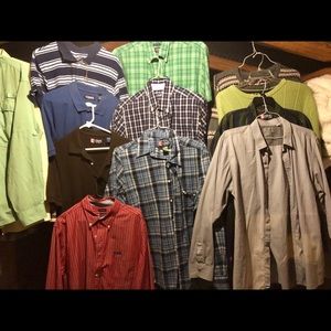 Men’s chaps shirts & 1 guess shirt